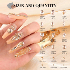 BELLEBOOST 1.5-3mm round beads provide precise sparkle on nails.