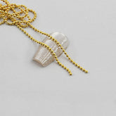 Bellecrey 100cm nail chain in gold and silver for creative manicures.