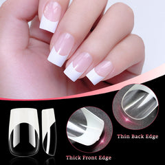 Bellelfin press-on nails full cover clear for instant manicures