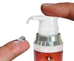Bellezza Secreto primer gel texture swatched on hand for smooth application.