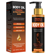 Bellisinno Body Firming Oil bottle close-up for firming and hydration.