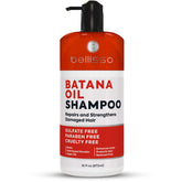 Bellisso Batana Oil Shampoo bottle highlighting volume for fuller hair.