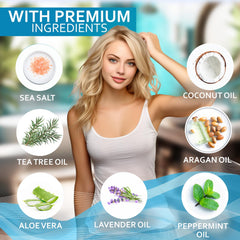 Bellisso Biotin Scalp Scrub bottle with easy application pump.