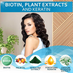Bellisso Biotin Shampoo foam lather shown for gentle cleansing