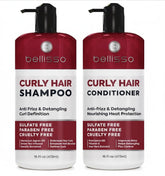Bellisso Curly Shampoo bottle color-safe formula for vibrant curls