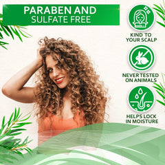 Bellisso Tea Tree Oil Hair Serum application on hair tips suggesting targeted scalp care.