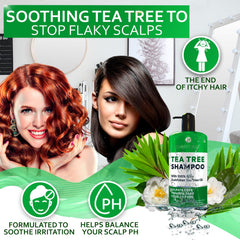 Bellisso Tea Tree Shampoo lather demonstrates rich foam while purifying hair.