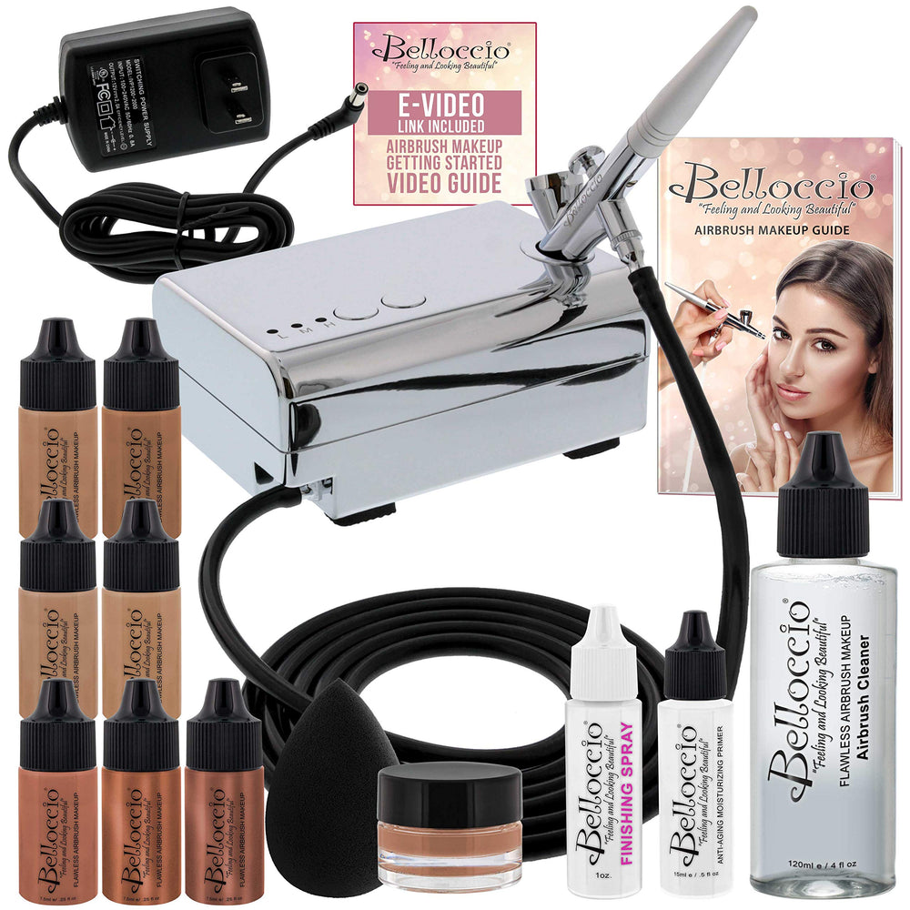 Belloccio airbrush system compressor for smooth, even makeup application