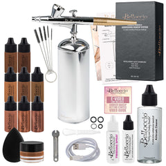 Belloccio complete cordless airbrush system front view for salon-quality makeup at home.