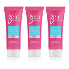 Belo Essentials Hydrating Face Wash bottle shows refreshing hydration for daily cleansing.