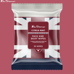 Ben Sherman face wipes cedarwood pack offers warm scent and quick refresh