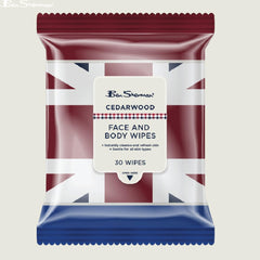 Ben Sherman face wipes citrus mint pack delivers a bright, invigorating cleanse