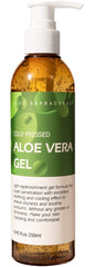 Benatu Aloe Vera Gel face bottle showing refreshing hydration for dry or sun-exposed skin.