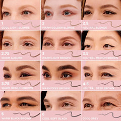 Benefit Gimme Brow+ application demo shows easy blending with spoolie for natural finish.