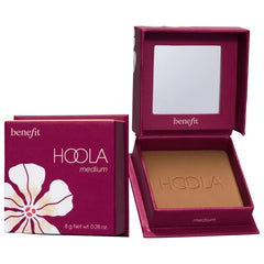 Benefit Hoola Matte Bronzer Medium swatch showing natural matte finish.