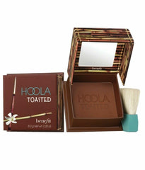 Benefit Hoola Toasted Bronzer compact closeup showing warm bronze shade for natural sun-kissed glow.