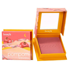 Benefit Wanderful World Pom Pom compact blush shows silky texture and airbrushed finish.