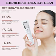 Texture swatch of Benetus Rebiome on skin reveals a smooth, dewy finish