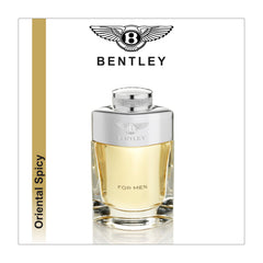 Bentley for Men bottle closeup, showcasing premium packaging for evening occasions.