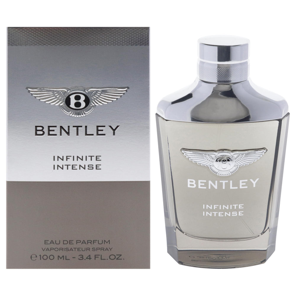 Bentley Infinite Intense bottle front view, ideal for evening wear inspiration