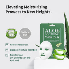 BENTON Aloe Soothing Mask Pack tencel sheet visual emphasizes hydration and comfort