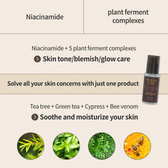 BENTON Snail Bee Ultimate Serum ingredient close-up shows snail mucin and bee venom
