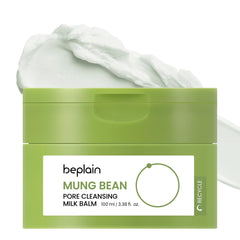 beplain mung bean pore cleansing milk balm in a jar melting makeup gently