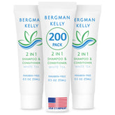 BERGMAN KELLY hotel 2-in-1 bottle with White Tea scent for guest rooms.