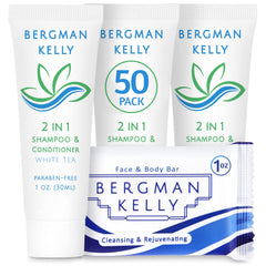 BERGMAN KELLY rectangle soap bars in 1 oz wraps for hygienic guest bathrooms