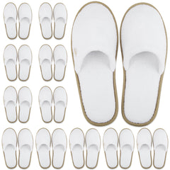 BERGMAN KELLY spa slippers with closed-toe white design for hotel guests