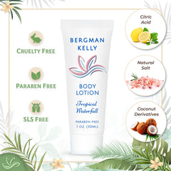 BERGMAN KELLY Tropical Waterfall shampoo 1oz bottle for refreshed hotel mornings