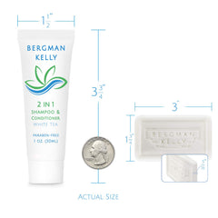 BERGMAN KELLY white tea scented wash bar for hotel bathrooms