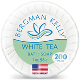 BERGMAN KELLY white tea soap bar 1oz packaging ideal for hotel guest amenities