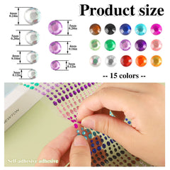 BESARME hair gems 3-6mm stickers for festival-ready shine and easy use.