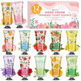 BESNEL 12-pack hand cream gift set with variety fragrances for daily moisture.