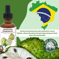 Best Nature's Cosmetics Soursop Oil rich in vitamin C and fatty acids for skin nourishment.