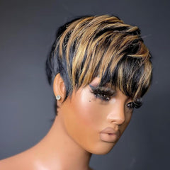Besteffie Pixie Cut Wig curl styling demonstrates versatile, quick-change looks.