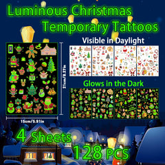 BestiePal luminous tattoos reindeer glow for nighttime party fun