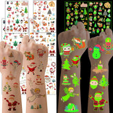 BestiePal luminous tattoo Santa Claus glow in the dark for festive fun