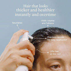 Better Not Younger ceramide biotin niacinamide ingredients closeup for scalp nourishment.