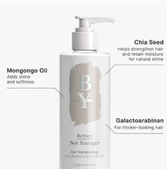 Better Not Younger ingredient closeup with chia seed and yuzu highlights fortifying nutrients