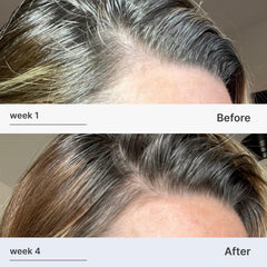 Better Not Younger scalp massage with comb shows relaxing scalp stimulation