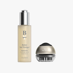 Better Not Younger Superpower Serum bottle closeup for targeted scalp nourishment
