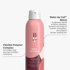 Better Not Younger Volume Thickener bottle adds texture and lift for fine hair