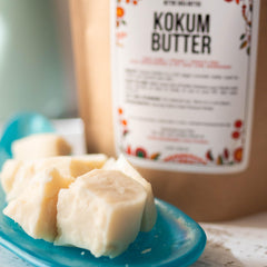 Kokum Butter bar closeup showing smooth texture, ideal for melt-and-pour formulas