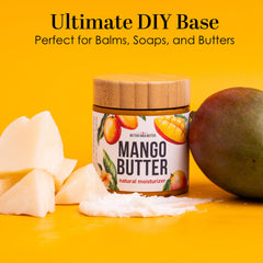 Mango butter applied to hair for softness and natural shine