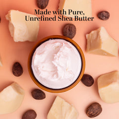 Better Shea Butter raw shea butter and jojoba oil blend provides lasting moisturization.
