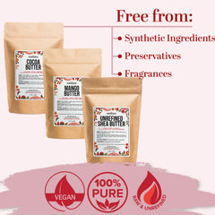Better Shea Butter unrefined cocoa butter 16oz block for emollient DIY balms.