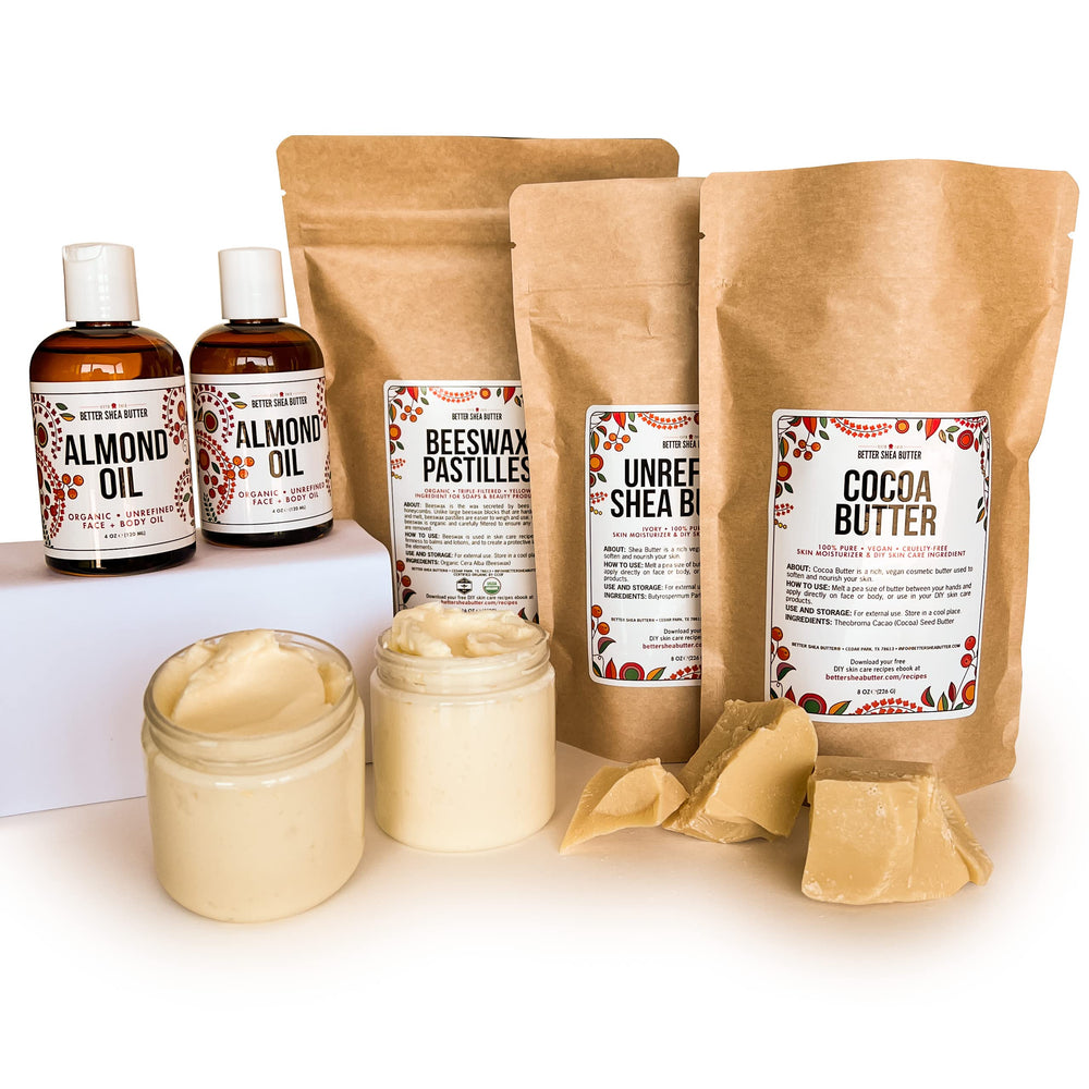 Better Shea Butter unrefined shea butter block for DIY skincare and softer skin.