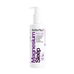 BetterYou Magnesium Sleep Body Lotion bottle ready for nightly relaxation and skin hydration.